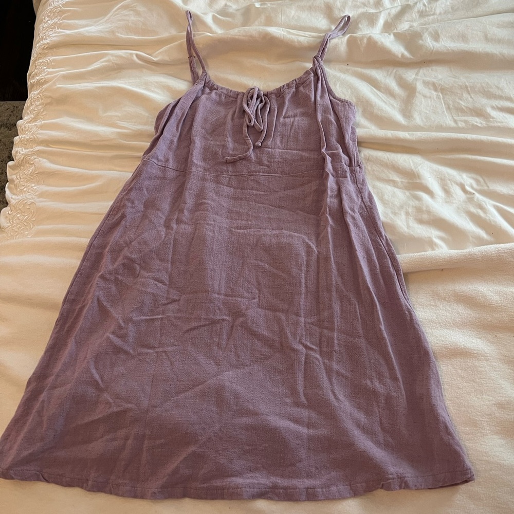Kendall and Kylie sleeveless dress with tie detail on chest